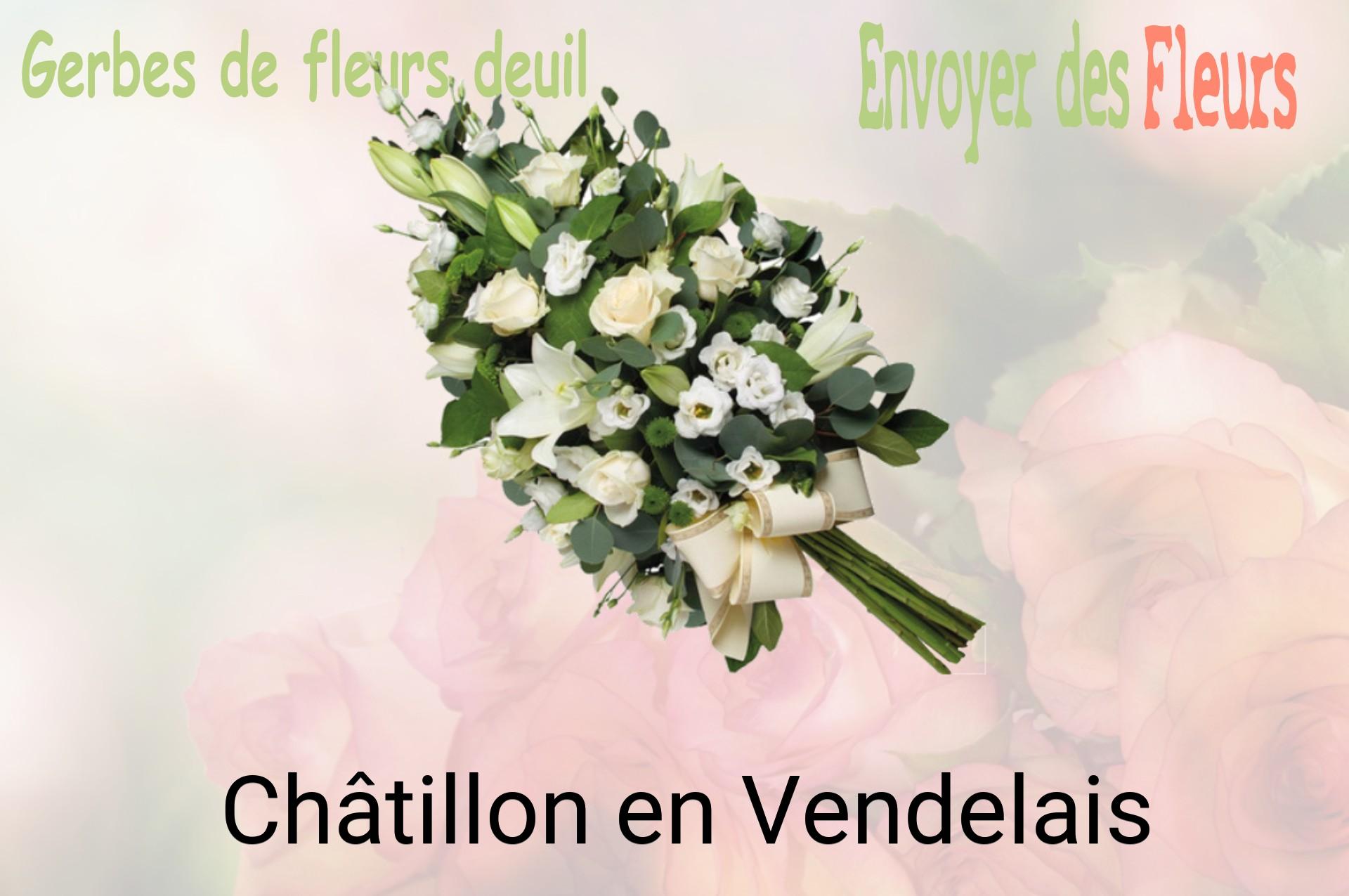 Gerbe de fleurs de deuil livrée à Châtillon-en-Vendelais